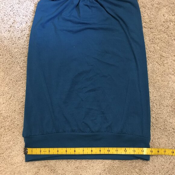 Y2K Peacock Blue Rose Ruffled Strap Bubble Hem Tank Top - Picture 11 of 12
